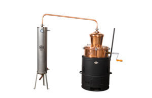 Destilador con volcador